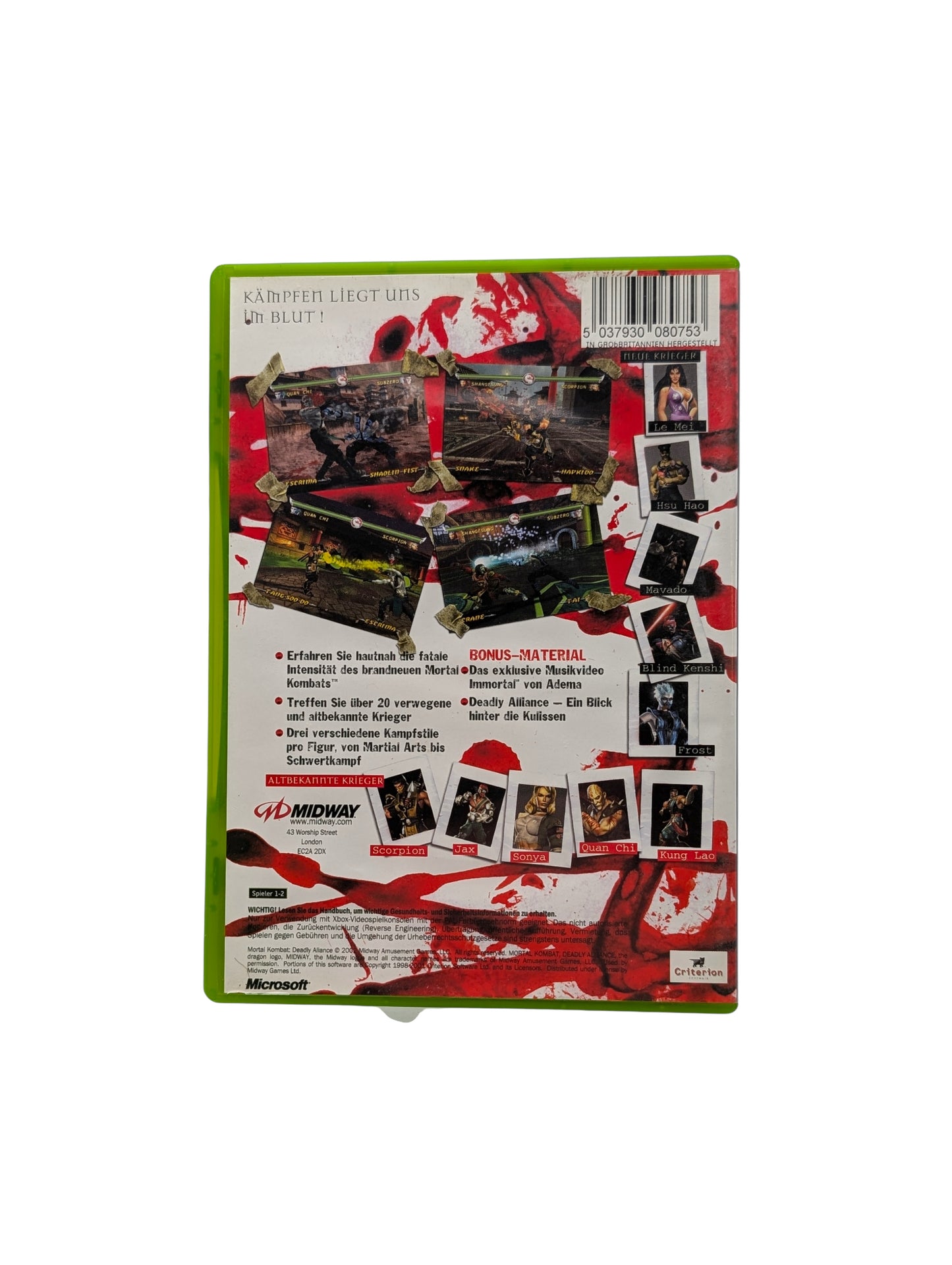 Mortal Kombat: Deadly Alliance