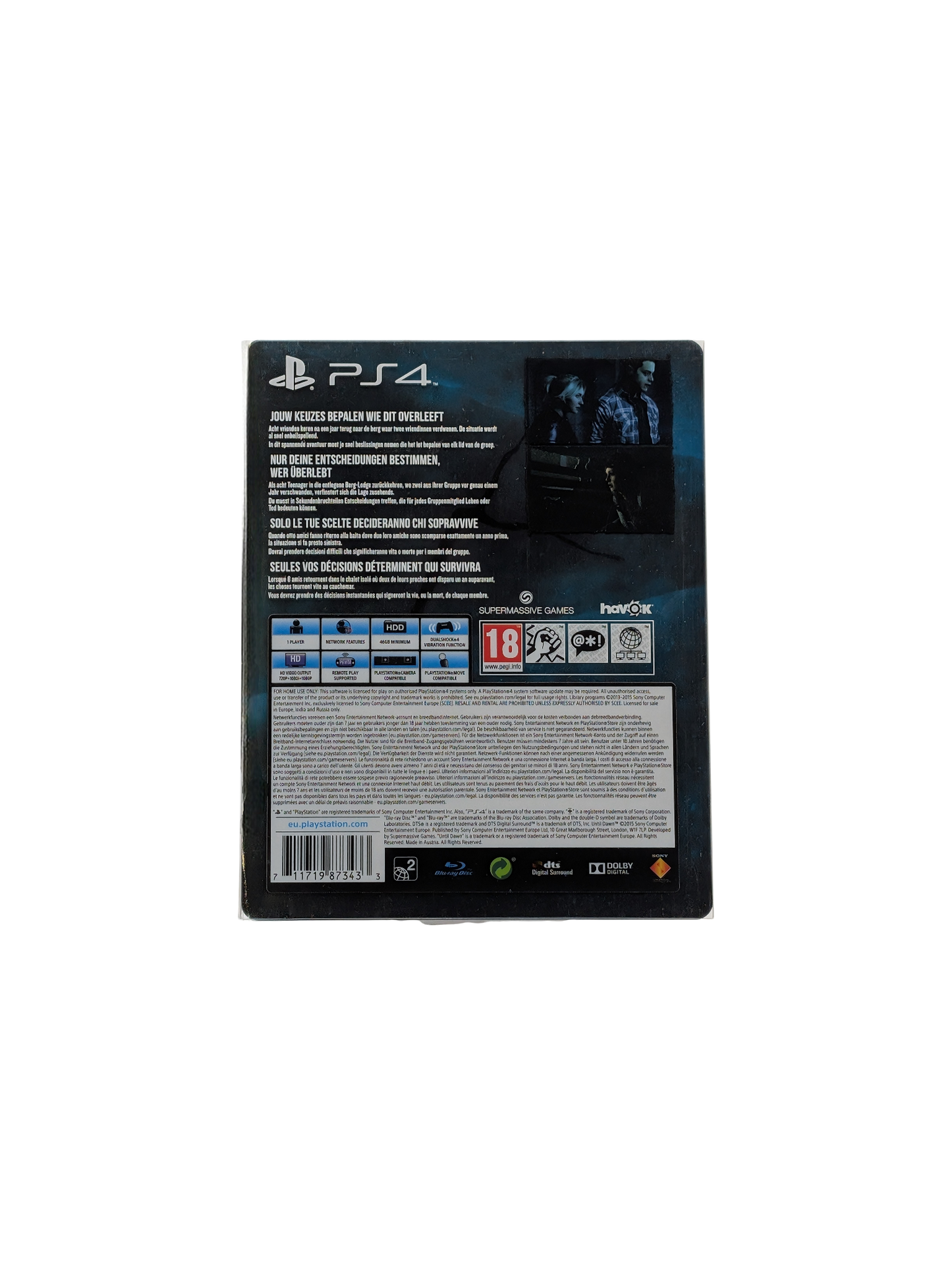 Until Dawn mit Steelbook